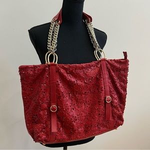 MARCO BUGGIANI Red Flower Purse